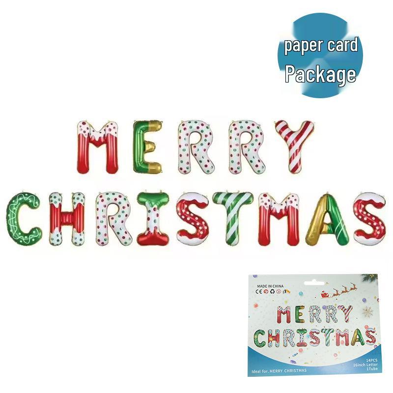 Merry Christmas Foil Balloon Set - Party Decorations