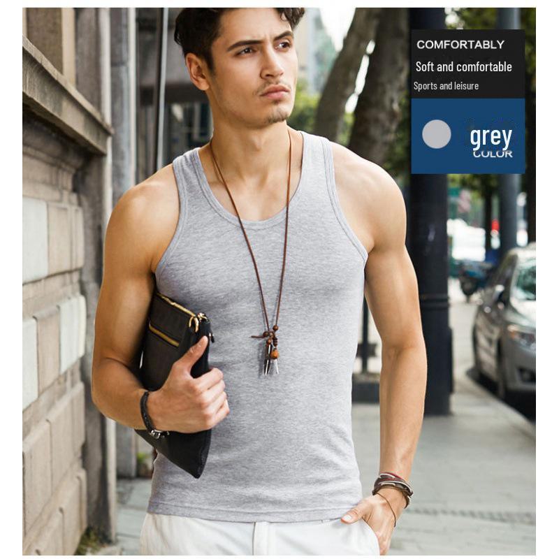 

Мужской спортивный жилет JX из чистого хлопка, эластичный, облегающий, летний, безрукавка XXXL серый