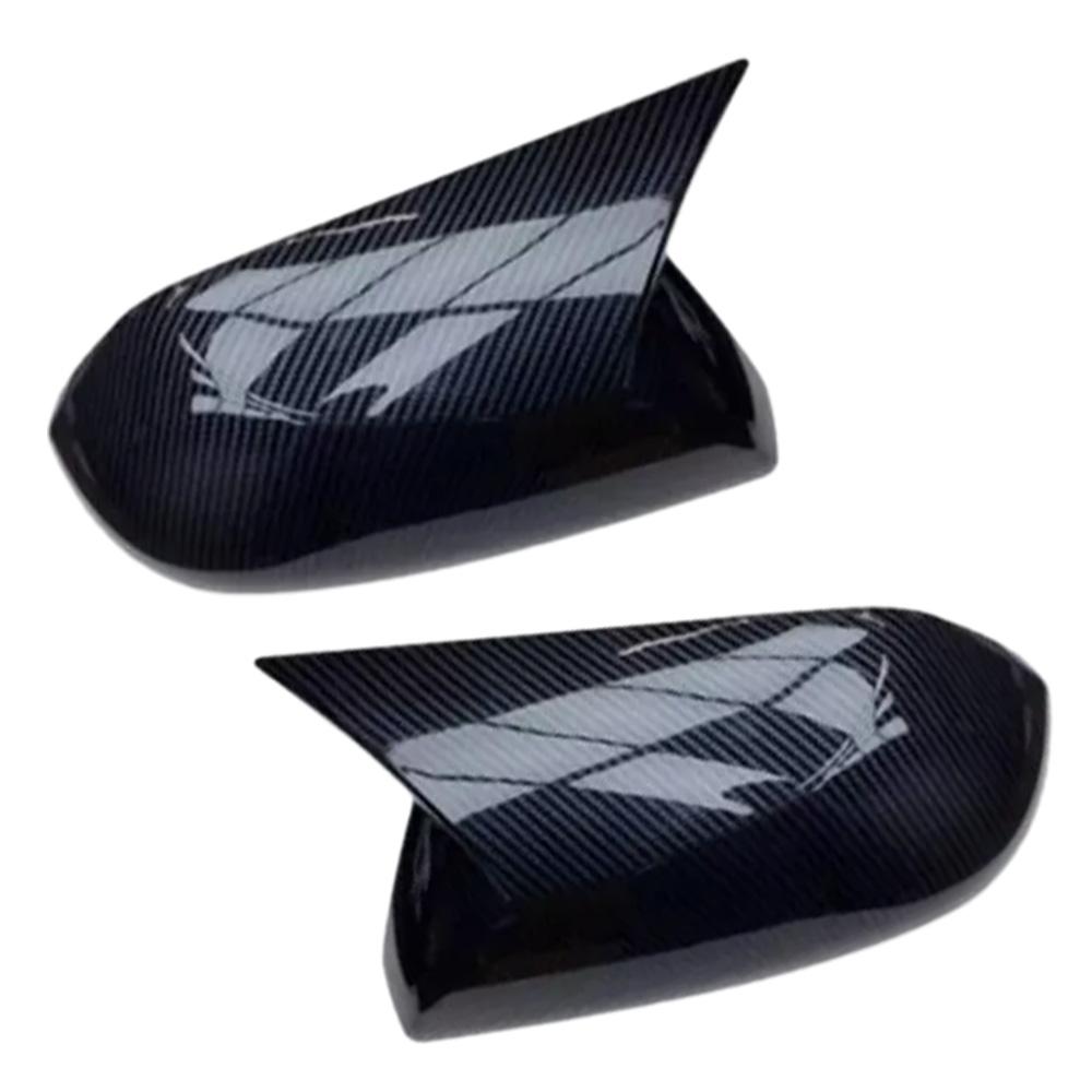 2X Rearview Mirror Cover Side Door Wing Mirror Cap Trim for Toyota Camry 9th 2024 2025 2026 ABS Glossy/Carbon Fiber Black