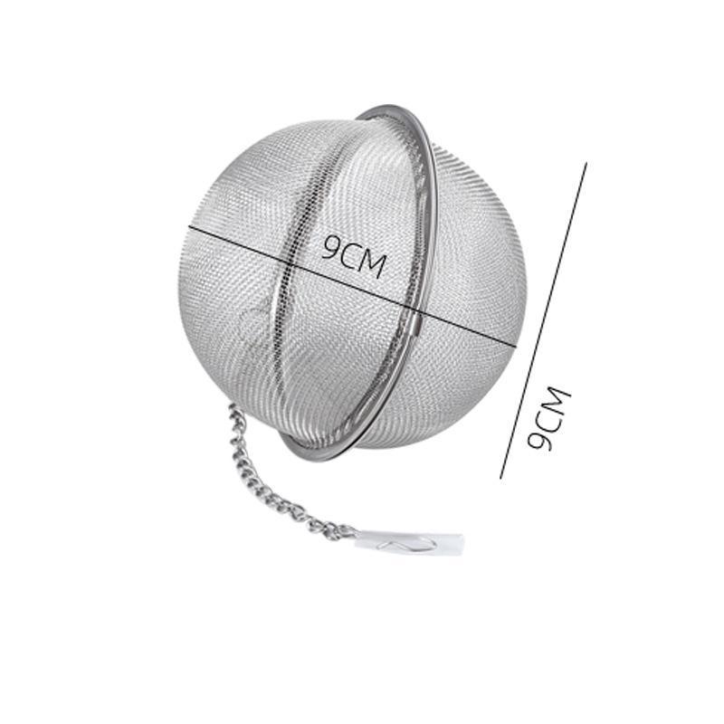 4 Sizes New 304 Stainless Steel Tea Infuser Reusable Spice Strainer Sphere Locking Teaware Sieve Novel Kitchen Accessories