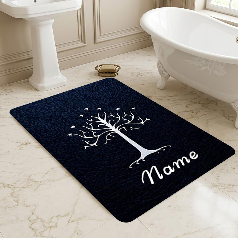 Custom Name Flame Courage Living Room Non-Slip Area Rug Soft Carpet for Bedroom Kids Playroom Sofa Office Home Decor Doormat