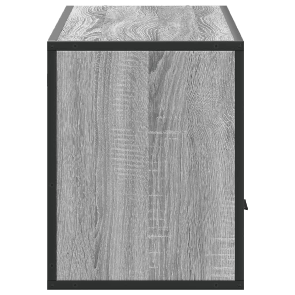 TV Stand Grey Sonoma 100 x 31 x 39.5 cm Particleboard and Metal