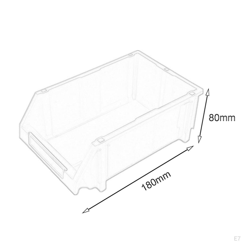 6 Pieces Hardware Storage Organizer Stackable Bin Container with 4 Connect Pillars Garage