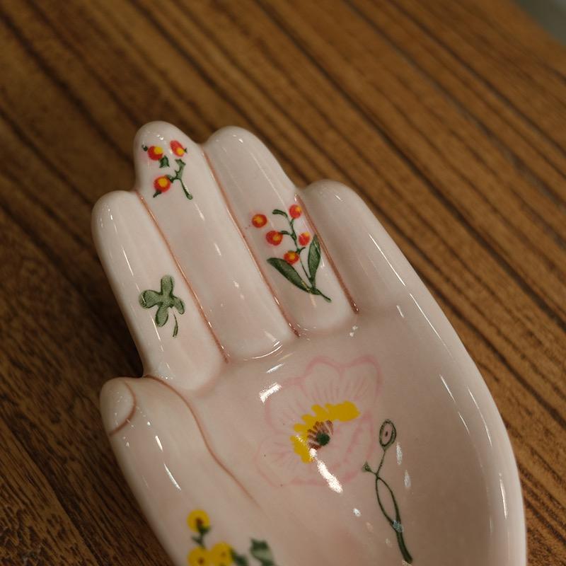 Mini Flora Handform Haus Büro Aufbewahrung Schlüssel Schmuck Zubehör Halter Keramik Ornamente Behälter Dekoration