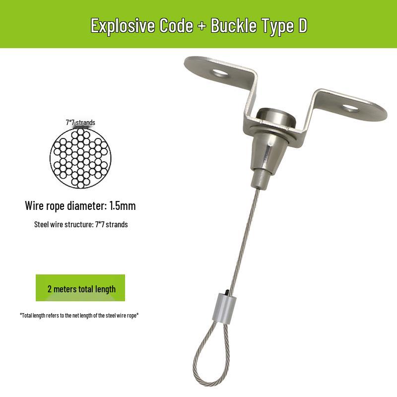 Adjustable Safety Hanging Kit: Rope, Buckle & Acrylic Board Line