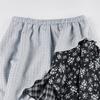 Y2K Style Plaid & Floral Low-Waist Ruffled Skirt