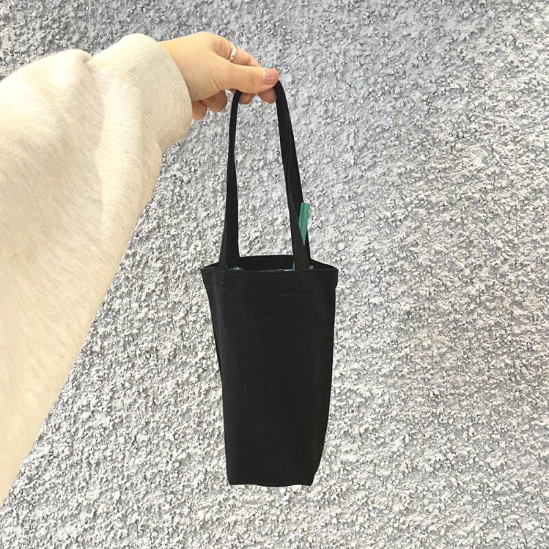 Tumbler Pouch Mini Canvas Plain Eco Bag Water Bottle Pocket