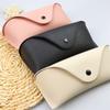 1 Stück Strapazierfähiges Leder Brillen Sonnenbrillen Etui Praktisch Leichtgewichtig Schutzbox Einfache Tragetasche Farbe: Einfarbig