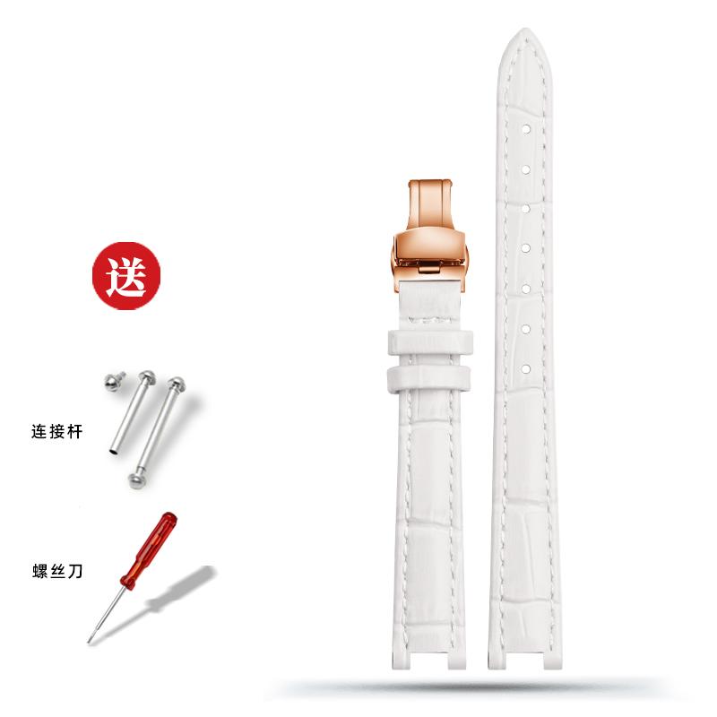 For Tissot Little Beauty T126.010 Jiali Series Women's Genuine Leather Watch Strap Bracelet Cowhide Chain Notch 12*4mm 14*5mm