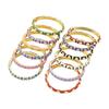 Small Petal Chinese Flower Bangle Enamel Floral Women's Hand Bracelet  Jewelry Gifts