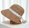 New butterfly polka dot streamer spring and summer outdoor travel anti-sun hat sun hat new ultraviolet sunshade bucket hat