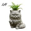 Unique Attitude Flowerpot Bulldog Creative Decorative Planter with Design Eye-Catching Garden Centerpiece Decor Indoor Outdoor Plant Pot Novelty