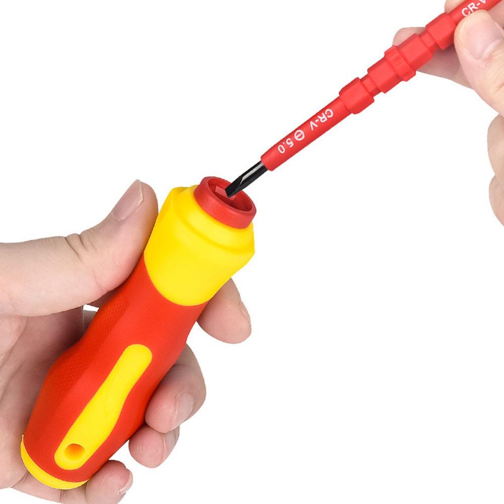 14 In 1 VDE Insulated Screwdriver Set Magnetic Bits For Electrical Repair Tools Changeable Bit Electricians Hand Tools