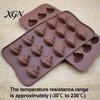 Funny Gag Gift Baking Mold Poop Chocolate Mold, 15 Cavity Silicone Tray, Non-stick Heat Food Grade Candy Tray Resistant Dessert for Fondant Jelly