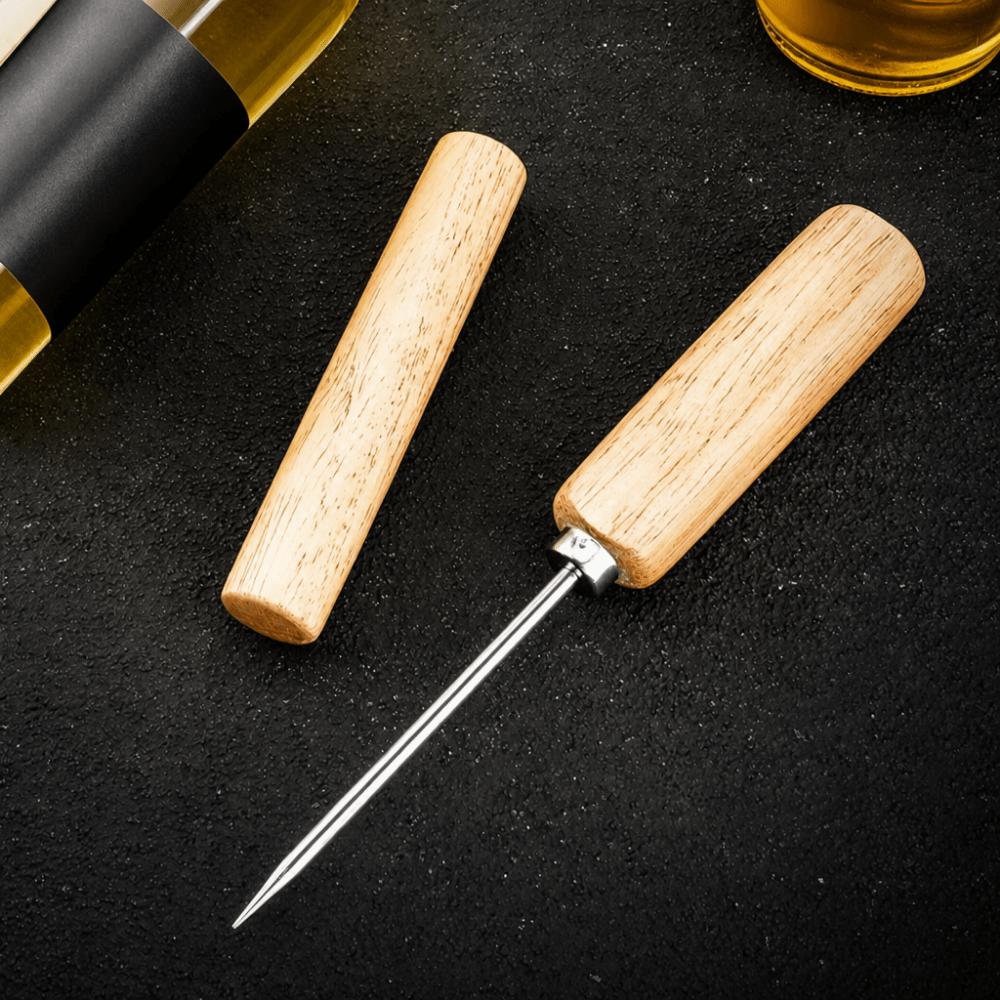 Wooden Handle Ice Crusher Stainless Steel Whiskey Ice Tool Whiskey Ice Tool Ice Shaver Bartender