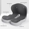 2-in-1 Seat Cushion Ergonomic Memory Foam Back Cushion Non-Slip Base Seat Cushion with Lumbar Support for Office Chair Car Seat