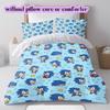 Hedgehog Sonic Deluxe Anime Duvet Cover Set,3 Piece Printed Cartoon Decor,Cool Bedroom Comforter Cover for Modern Home_LIAN