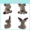 Cute 12 Inch Brown Reindeer Plush Toy With Bendable Antlers For Christmas Decorations And Gifts