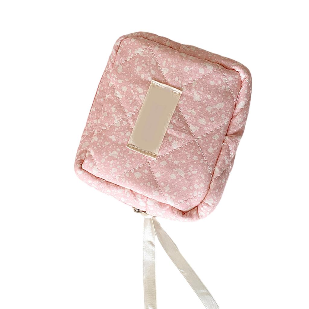 Makeup Bag for Purse Preppy Zipper Cosmetic Pouch Purse Travel Coin Pouch Sanitary Napkin Storage Bag Makeup Organizer