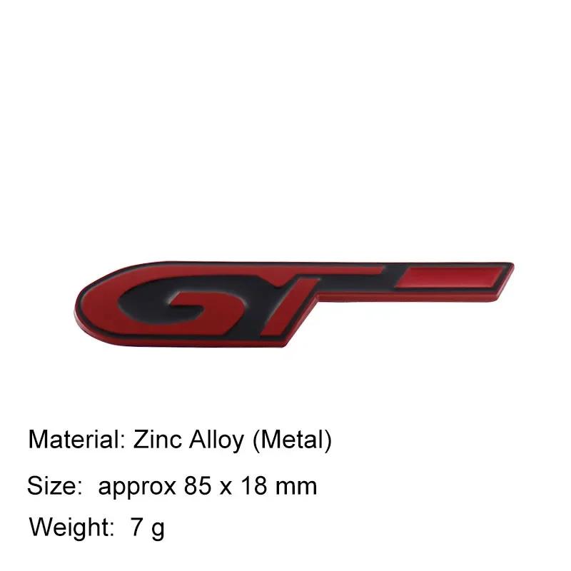 AAZR1 3D Car Styling GT Sticker for 4008 GT 5008 RCZ 308 508 3008 508 408 406 Car Hood Fender Trunk Rear Nameplate Decal Emblem Badge