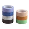 Grunnfarge Rutenett mønster papir Washi Tape 15 mm selvklebende maskeringstapes dekorasjon Klistremerker for dagbok albumramme DIY gave