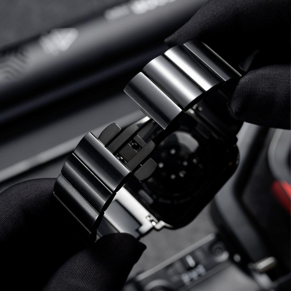 Luxury Titanium Band For Apple Watch Ultra 2 49mm 46mm 45mm 44mm 42mm 40mm 41mm Metal Bracelet For iWatch 10 9 8 7 6 SE 5 Strap