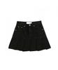 AVANDRESS Pleats Denim Skirt Black