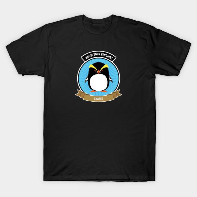 Men Black Print T-shirt Snares Penguin - Know Your Penguin No-Cut Transfer Paper Print Cotton Tshirt 2XL