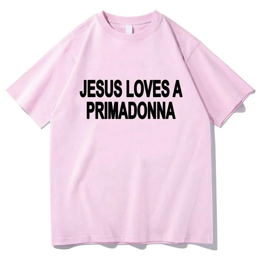 Jesus Loves A Primadonna Tee Nessa Barrett Pure Cotton TShirts Unisex Unisex Round Neck Short Sleeve Clothes Gift For Fans Clothing