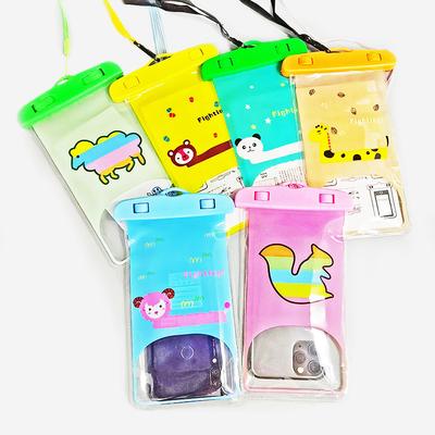 Outdoor Drifting Mobile Phone Waterproof Bag Cartoon Pattern Waterproof Bag Mobile Phone Cover Camera Touch Screen Transparent Protective Bag
