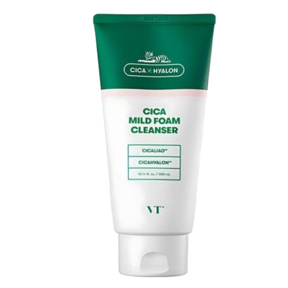 VT Cosmetics CICA Mild Foam Cleanser Soothing Deep Cleansing Facial Wash 300ml