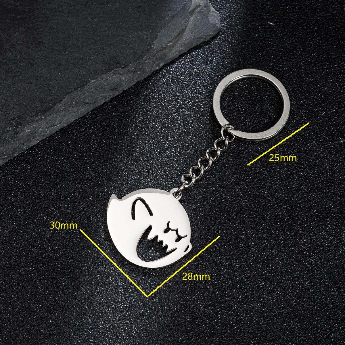 Gothic Stainless Steel Monster Pendant Keychain - Versatile Accessory