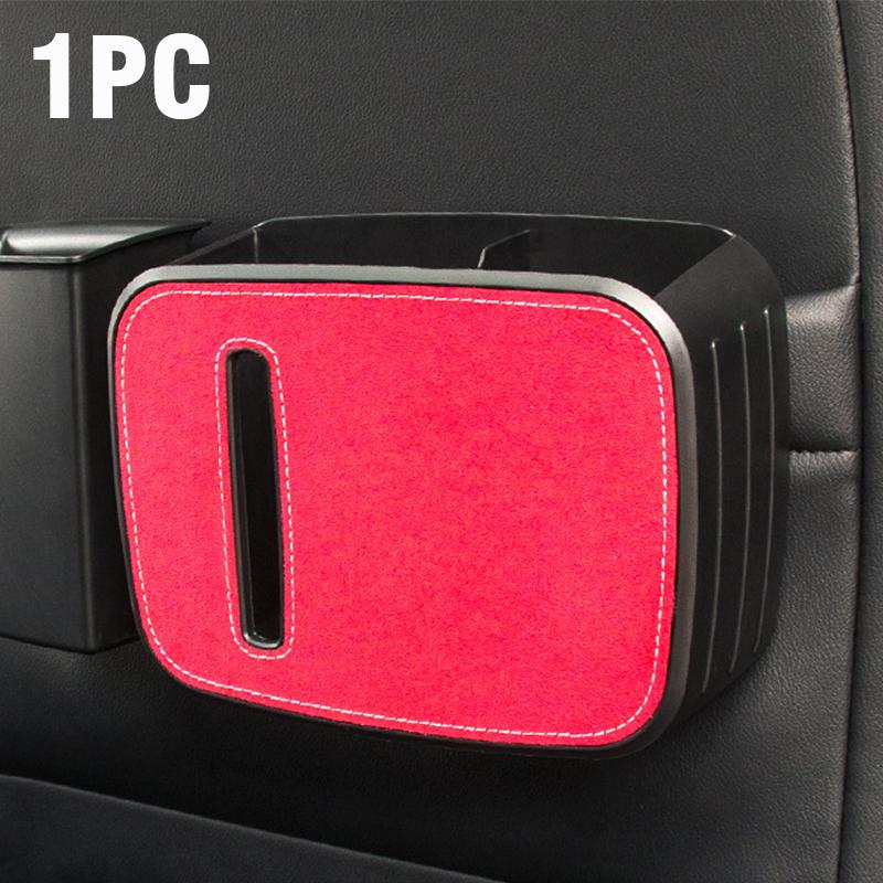 

Multifunctional car seat back trash can Storage box Storage pocket Car interior High-quality car tissue box leather storage box
