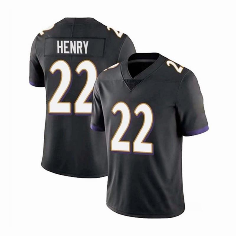 Baltimore Ravens 8 JACKSON 22 HENRY Football Jersey Embroidered Sports Uniform