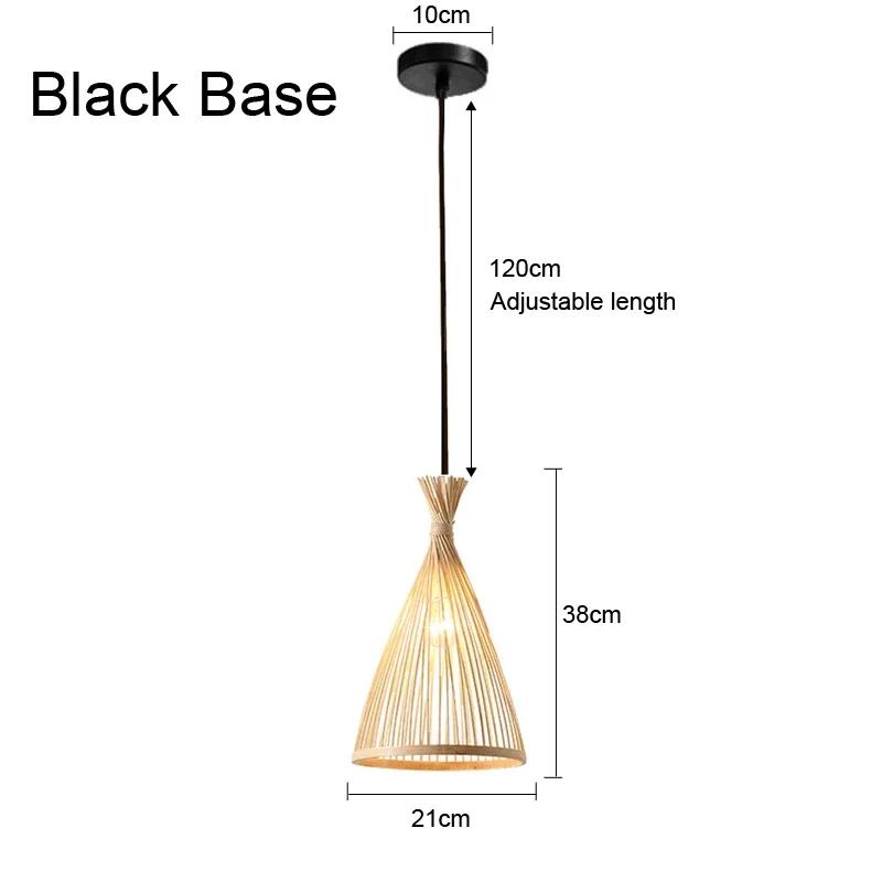 Retro Hand Woven Bamboo Chandelier Chinese Style Droplight Hotel Bedroom Living Room Art Decor Hanging Lamp Indoor Pendant Light