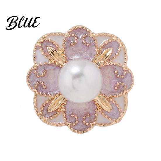 Decorative Lapel Pin Women Brooch Imitation Pearls Enamel Glaze Flower