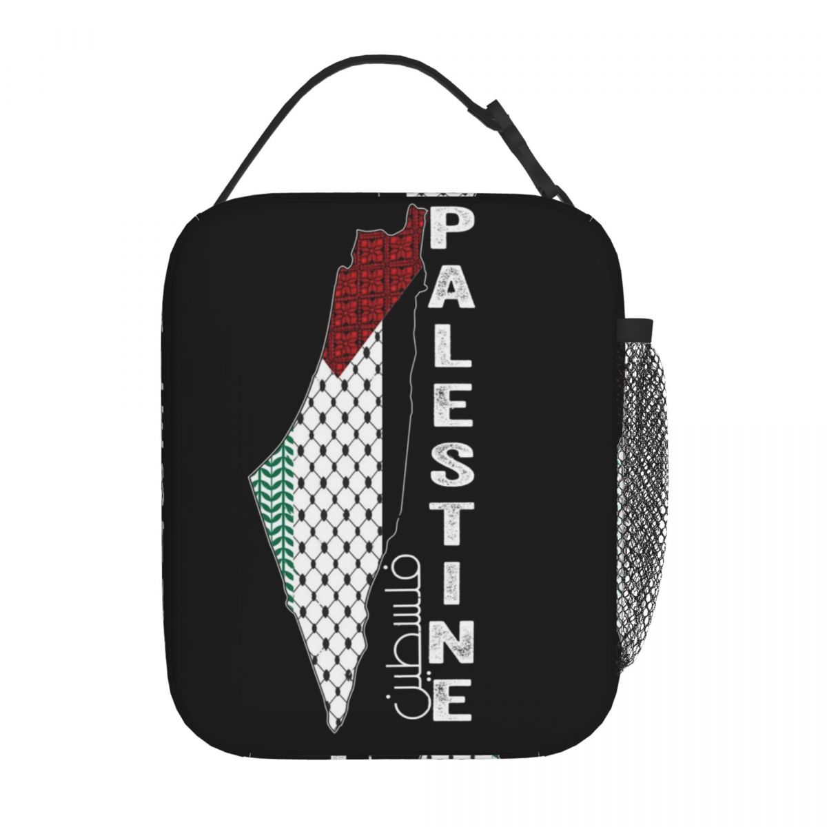 Palestijnse Kaart Lunchtas Keffiyeh Thobe Leuke Lunchbox Voor Mannen Reizen Draagbare Rits Koeltas Print Thermische Tote Handtassen One Size