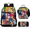 One Piece 15-Inch Mochila 3 Pcs Lightweight Adjustable Cartoon School Backpack With Lunch Bag Pencil Case For Children Ages 6-10