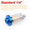 Mini 1/4 "  "  Water Oil Separator Inline Air Hose Filter Moisture Trap Compressor Sprayer Pneumatic