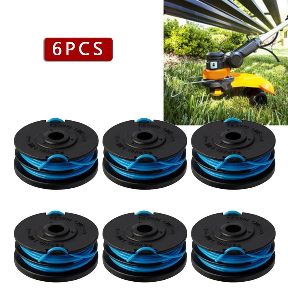 10 Spulen + 2 Kappen Für Greenworks Rasentrimmer – 2900719 Kompatibel Mit 2101602, STBA40B210 Usw., 6 M Nylon-Schnur Pro Spule