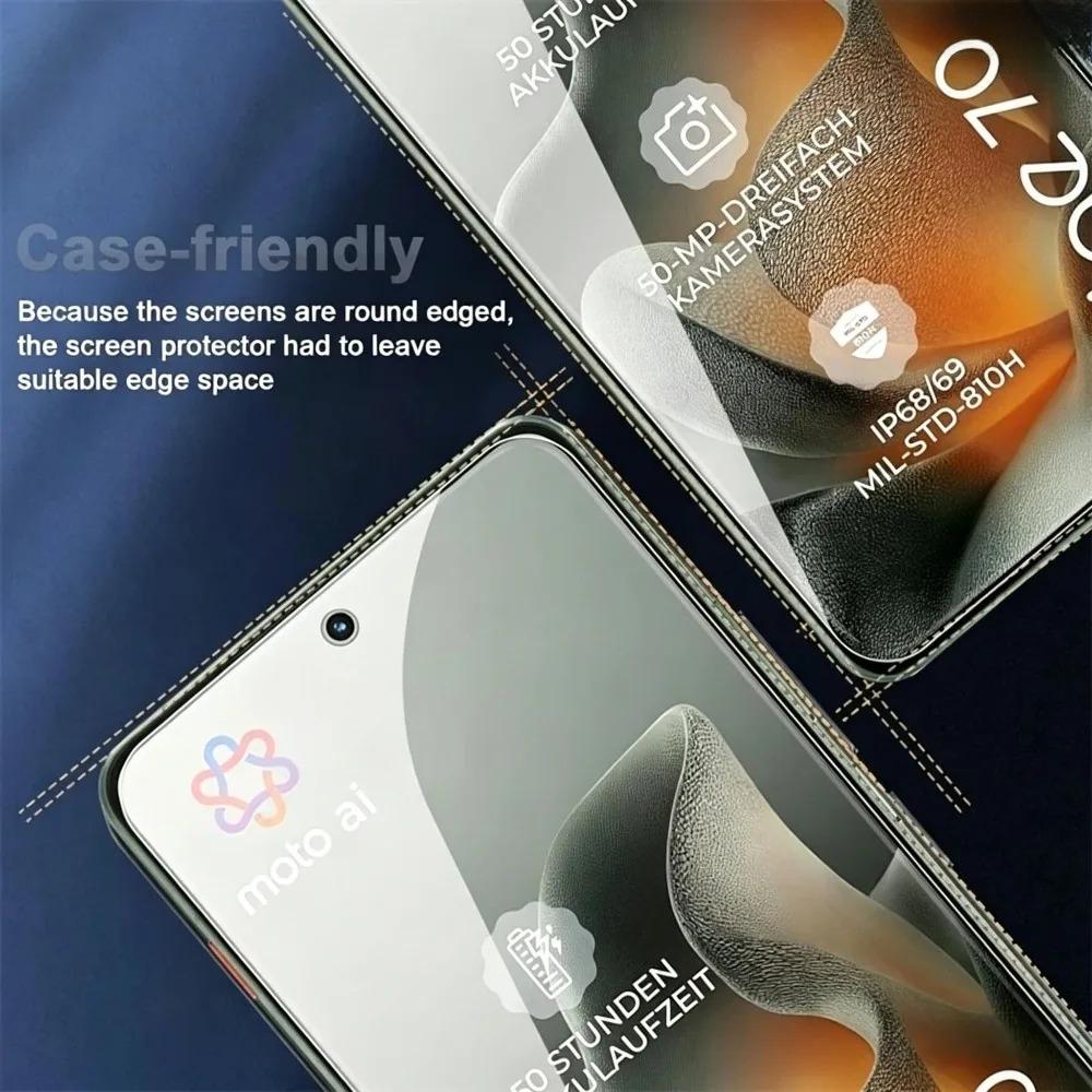 9H Clear Tempered Glass Protector Film For Motorola Signatrue Edge 70 Fusion+ 60 50 Pro G87 G77 G67 Anti-Fingerprint Front Film
