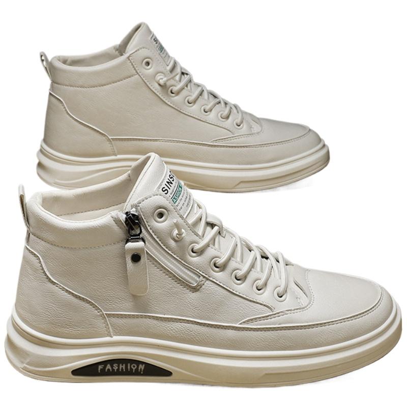 Spring Autumn Waterproof Men's Boots Round Head Casual Leather Footwear Lace Up Anti Slip Fashion Boots Comfort Male Shoes Botas