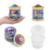 DIY Epoxy Carousel Mold Candle Cup Jar Storage Box Molds Silicone Resin Bottle Mold for DIY Craft Jewelry Storage