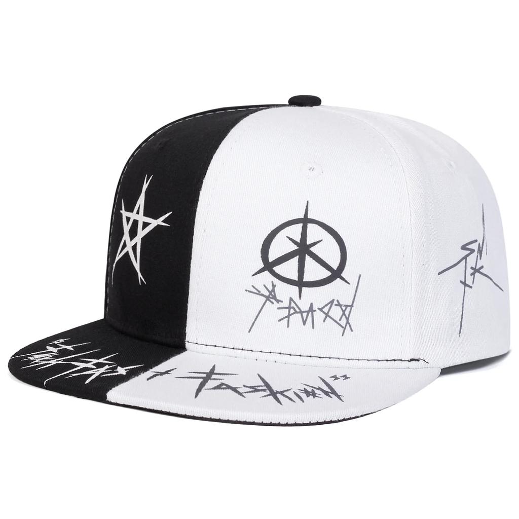 Unisex Kapelusze Hip-hopowe z Nadrukiem Graffiti Oczy Modne Wiosna Jesień Outdoor Regulowane Codzienne Czapki Baseballowe Kapelusz Przeciwsłoneczny Czapka Sportowa