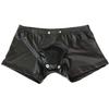 Jockstrap Underwear Crotchless Boxers For Men U Convex Exotic Faux Leather Panties Sissy Pouch Stage Shorts Mens Physique