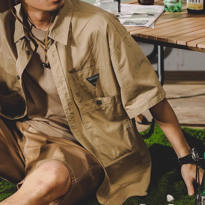Men's Summer Thin Loose Mountain Style Outdoor Casual Versatile Shirt