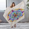 Colorful Geometric Pattern Blanket Abstract Hexagon Design Soft Fleece Throw Blanket Decorative Throw Blanket Home Decor Gift