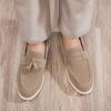 New Men's Casual Slip-On Shoes Soft Bottom One-Touch Lazy Shoes Easy Wear Round Toe Artificial Leather Non-Slip Sole
