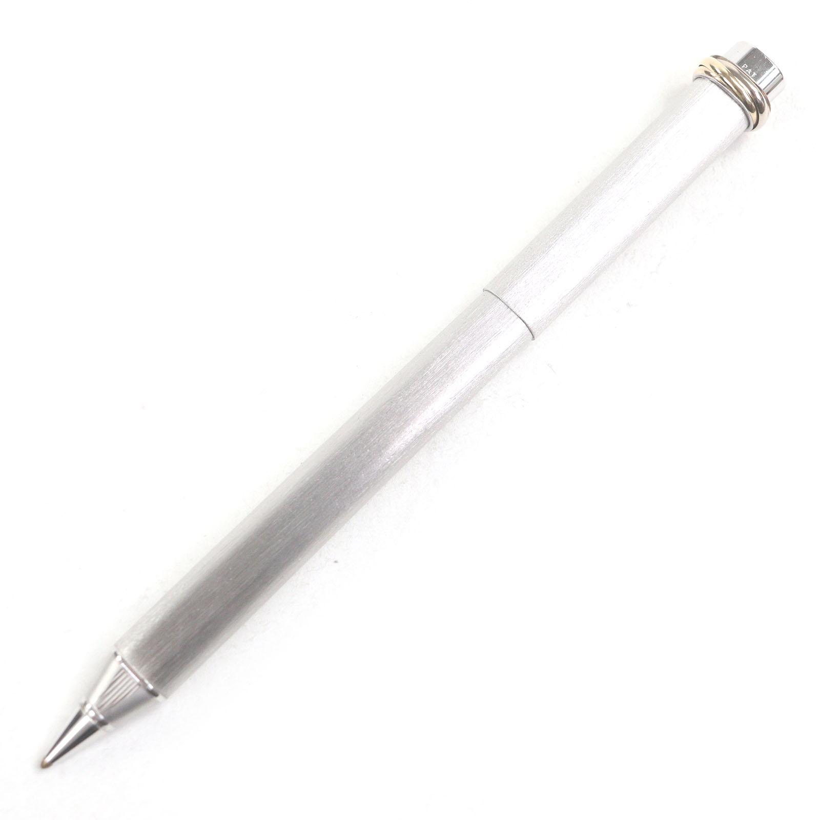 

Excellent Cartier Ballpoint pen Trinity Hairline Cap Type Silver gold mens Used