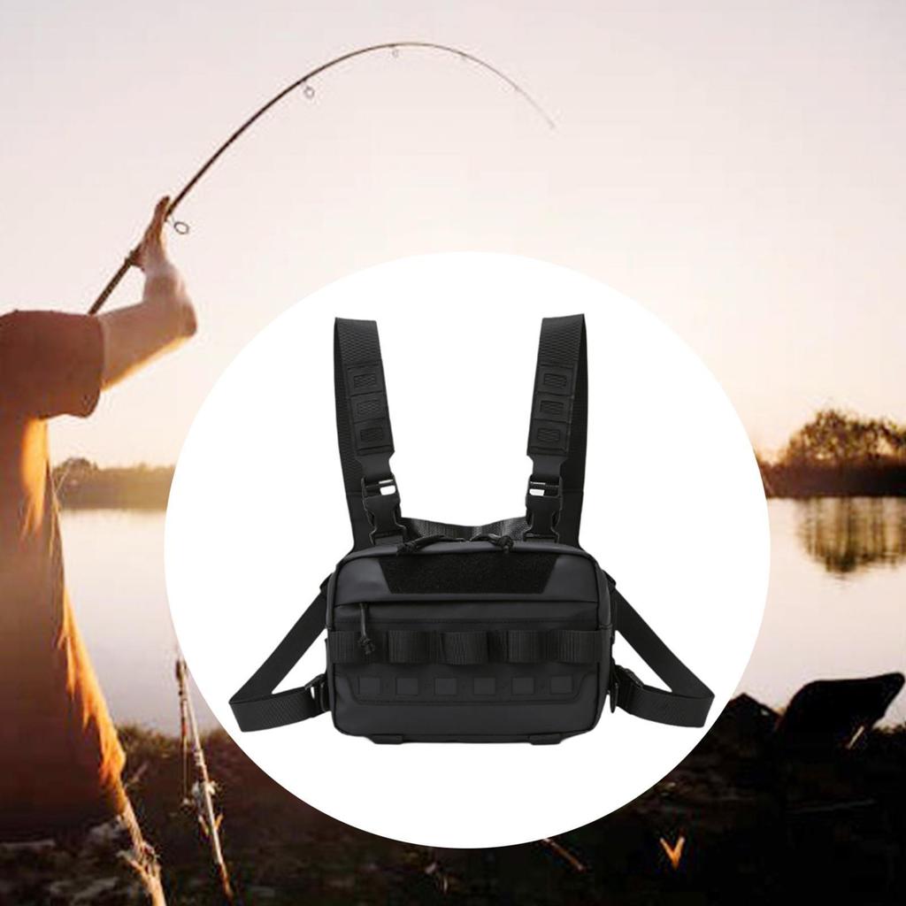 Fishing Gear Bag Multifunction Chest Pouch for Outdoor Sports Camping Hiking